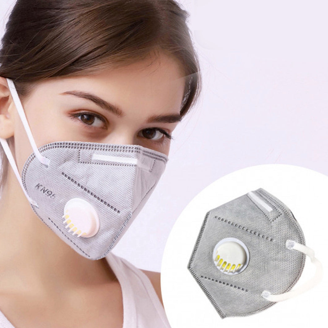 5 Pack General Use Face Cover Disposable Face Mask w/Valve