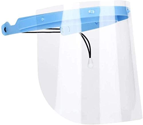 1 Adjustable Dental Full Face Shield with 10 Replaceable Plastic Protective Film