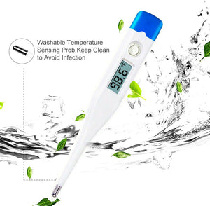 Digital Medical Thermometer Accurate & Fast Readings - Oral Armpit & Rectal Thermometer for Children Babies Adults & Pets -  with Fever Indicator