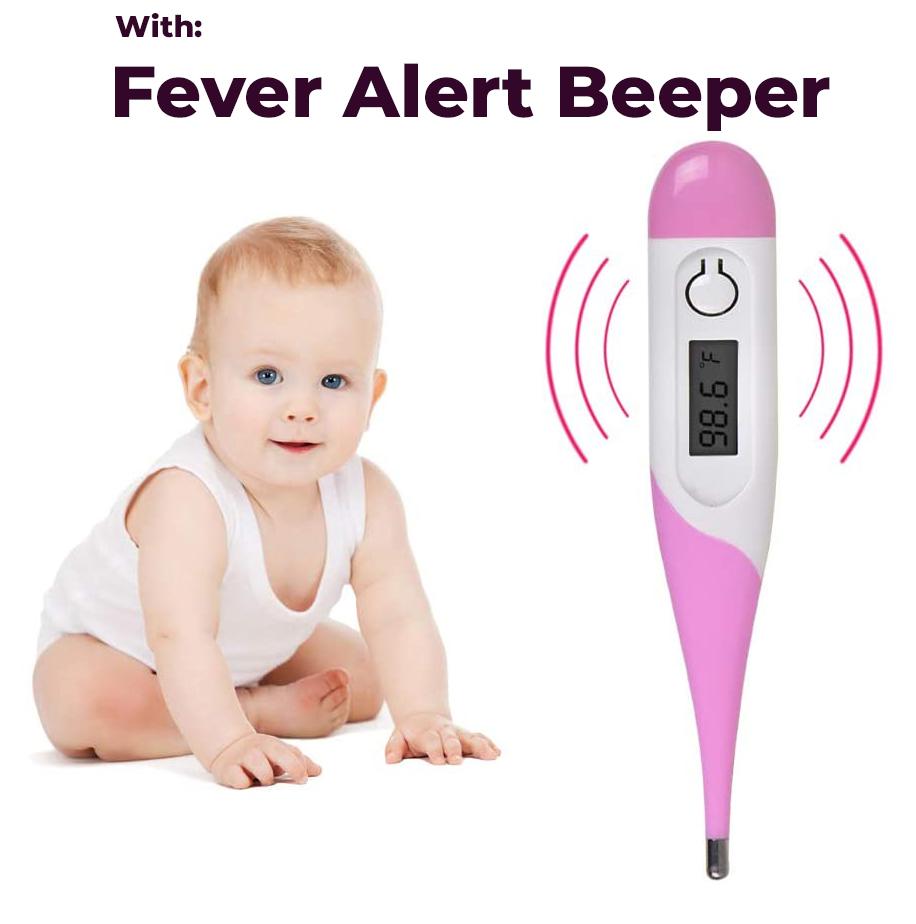 Digital Oral Thermometer - FDA Compliant! For Baby Kids Adults - Fever - Troogears