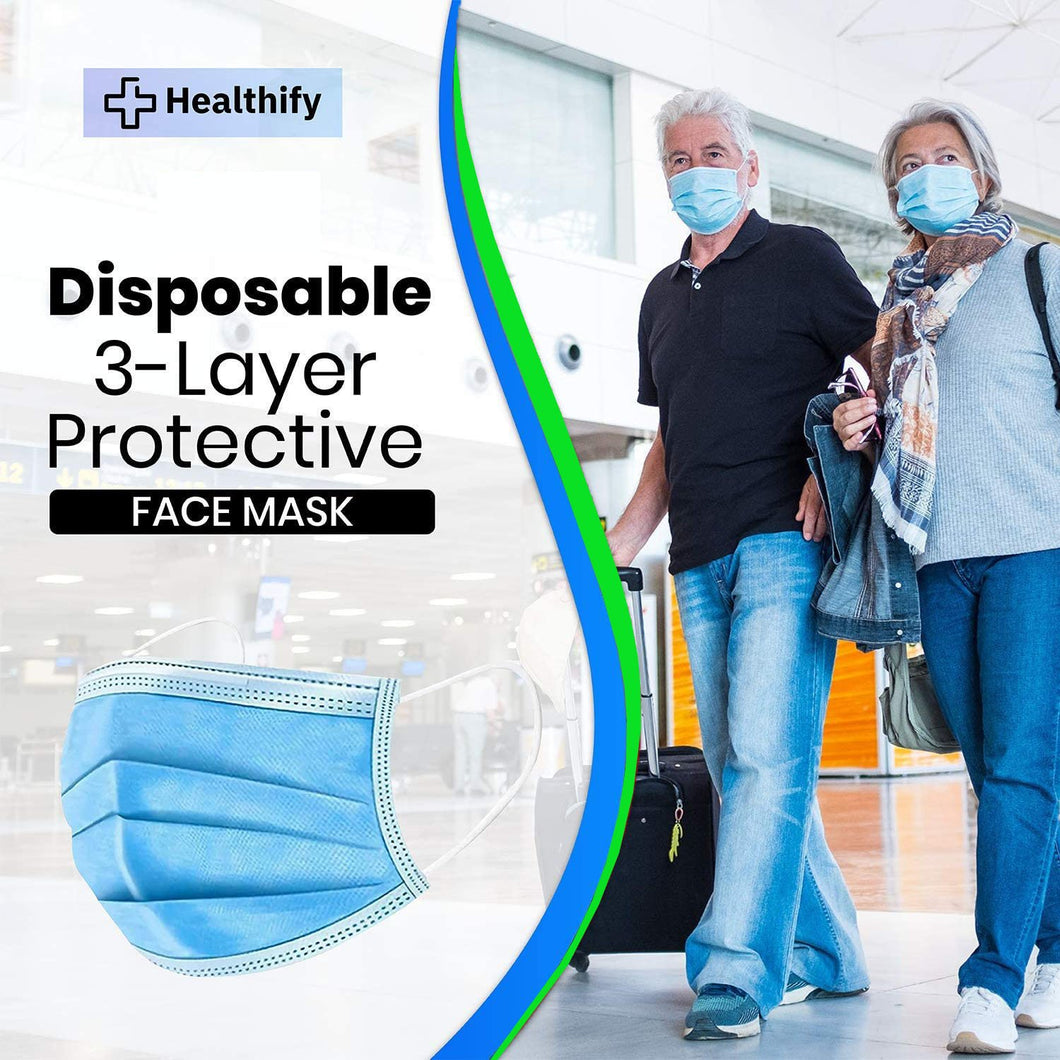 Disposable 3-Layer Protective,  Soft Skin Layer Face Mask - 2000 Pcs (50X40) Pack