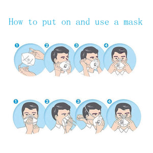 5 Pack General Use Face Cover Disposable Face Mask w/Valve