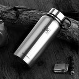 Large Capacity Stainless Steel Thermos Flask Outdoor Portable Sports Vacuum Water Bottle With Handle