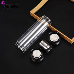 Stainless Steel Capped Tea Infuser glass bottle tea with infuser Bottle tea infuser pot